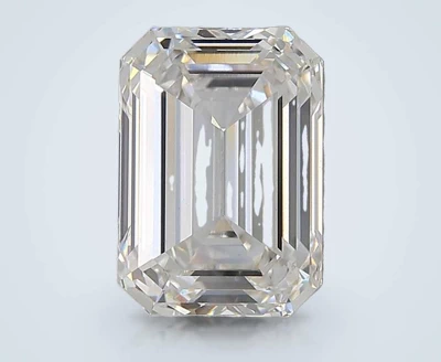 5.59ct F VVS2 Rare Carat Ideal Cut Emerald Lab Grown Diamond