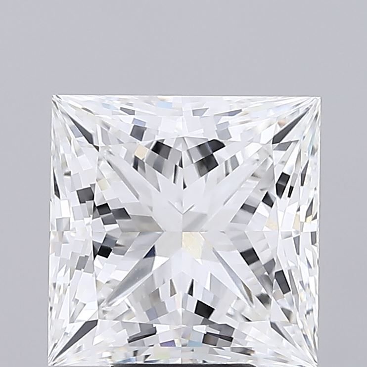 7.59ct F VVS2 Rare Carat Ideal Cut Princess Lab Grown Diamond