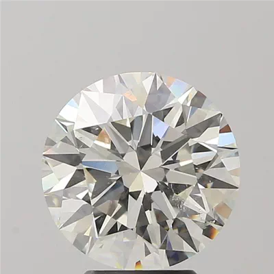 4.03ct K SI2 Rare Carat Ideal Cut Round Diamond