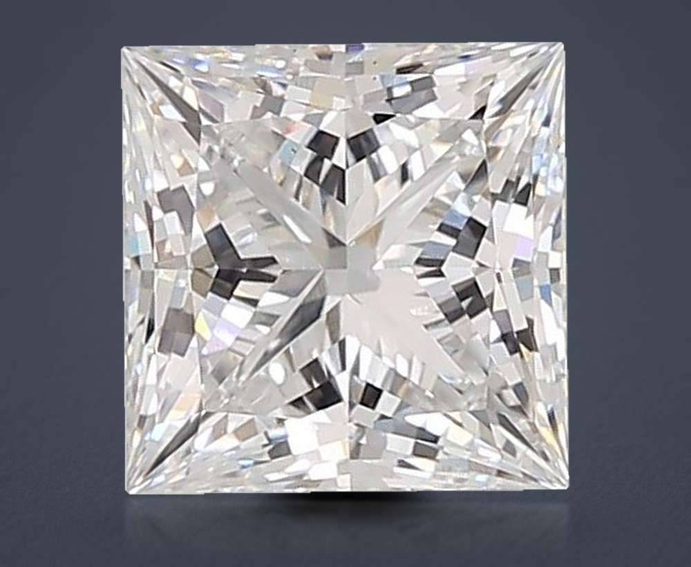 4.10ct E VS1 Rare Carat Ideal Cut Princess Lab Grown Diamond