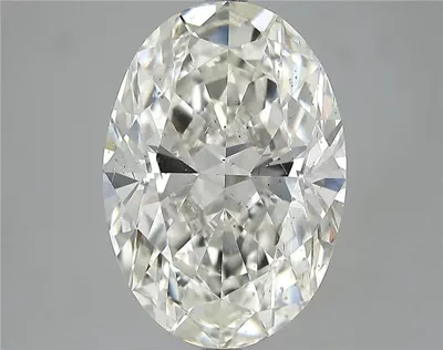 5.34ct J SI1 Rare Carat Ideal Cut Oval Diamond