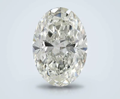 5.34ct J SI1 Rare Carat Ideal Cut Oval Diamond