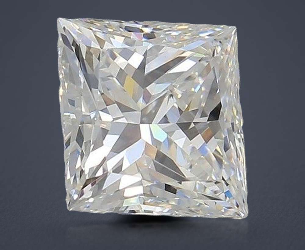 3.02ct G VVS2 Rare Carat Ideal Cut Princess Lab Grown Diamond