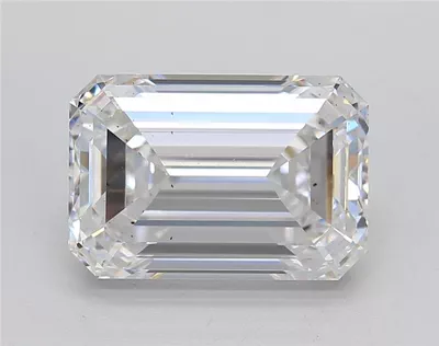 4.35ct E SI1 Rare Carat Ideal Cut Emerald Lab Grown Diamond
