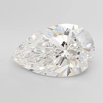 7.04ct F VVS2 Rare Carat Ideal Cut Pear Lab Grown Diamond