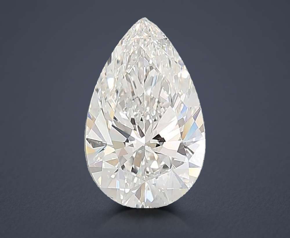 7.04ct F VVS2 Rare Carat Ideal Cut Pear Lab Grown Diamond