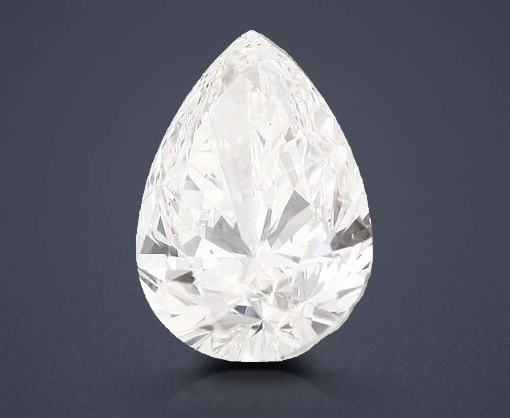 6.02ct I SI1 Rare Carat Ideal Cut Pear Diamond