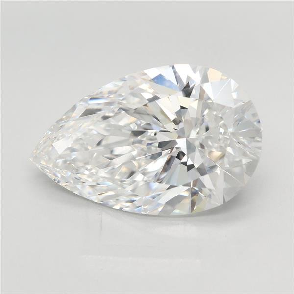6.48ct E VVS2 Rare Carat Ideal Cut Pear Lab Grown Diamond