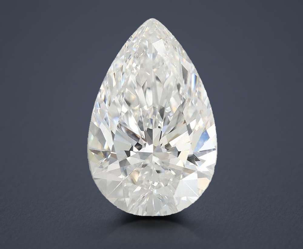 6.48ct E VVS2 Rare Carat Ideal Cut Pear Lab Grown Diamond