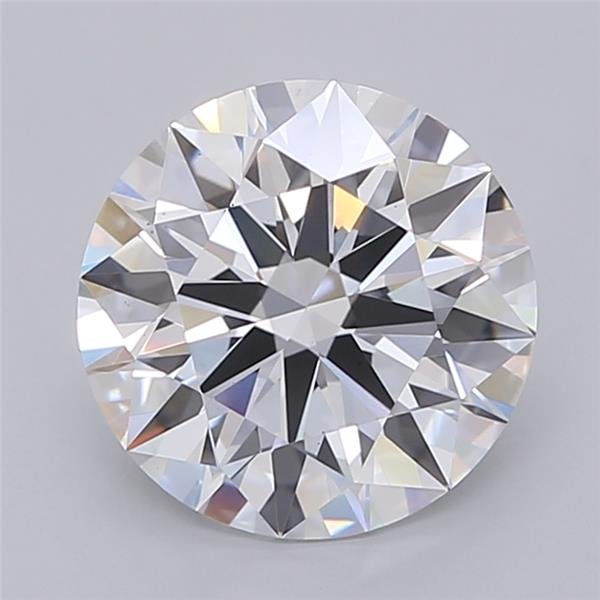 3.04ct D VS2 Rare Carat Ideal Cut Round Lab Grown Diamond