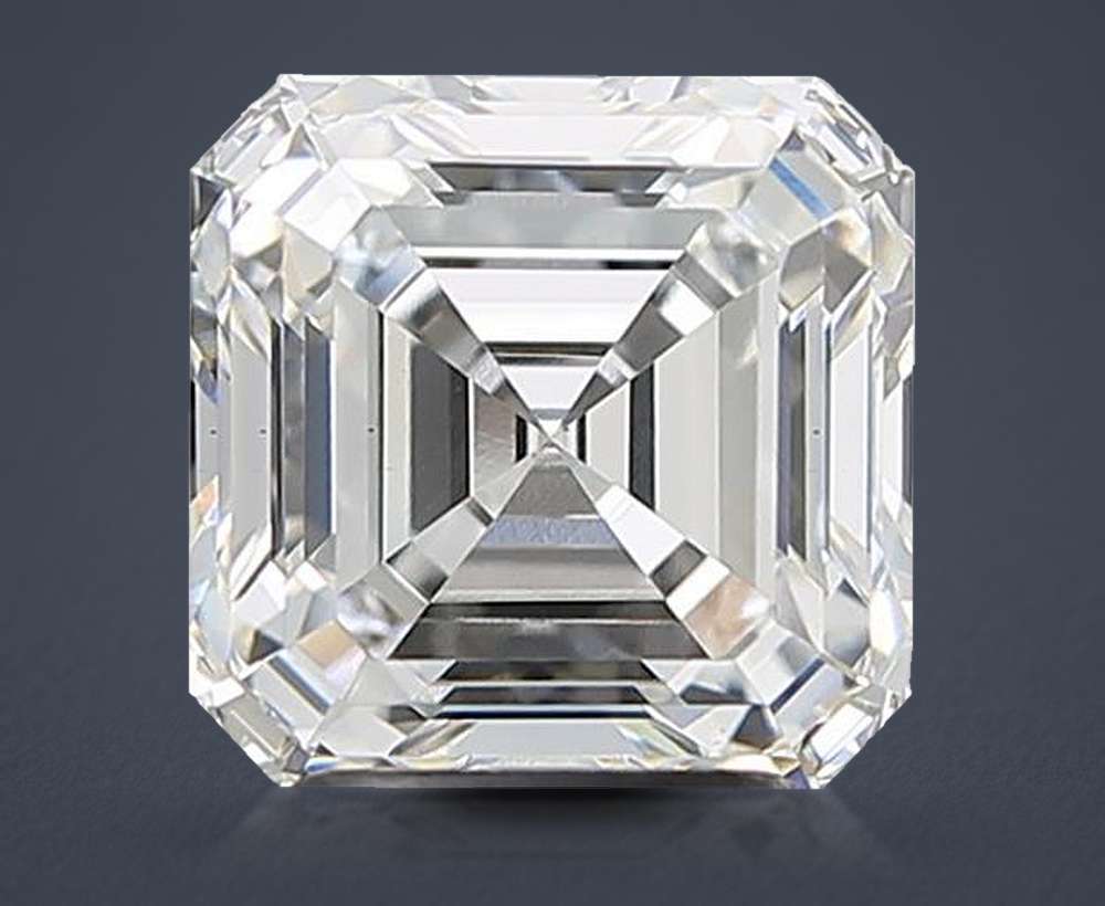 3.00ct F VS1 Rare Carat Ideal Cut Asscher Lab Grown Diamond