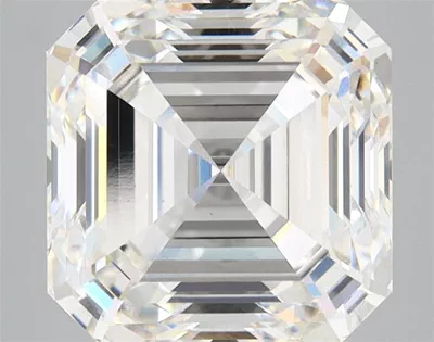 4.15ct F VS1 Rare Carat Ideal Cut Asscher Lab Grown Diamond