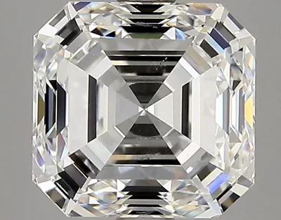3.01ct F VS2 Rare Carat Ideal Cut Asscher Diamond