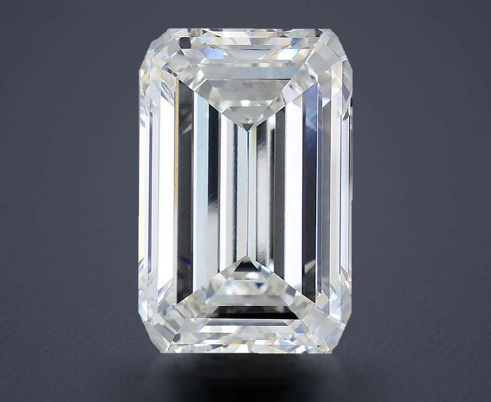 14.71ct H VVS2 Rare Carat Ideal Cut Emerald Lab Grown Diamond