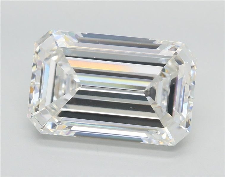 10.02ct F VVS2 Rare Carat Ideal Cut Emerald Lab Grown Diamond
