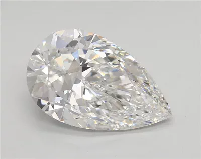 5.54ct E VVS2 Rare Carat Ideal Cut Pear Lab Grown Diamond