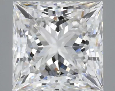 5.04ct F VS2 Rare Carat Ideal Cut Princess Lab Grown Diamond