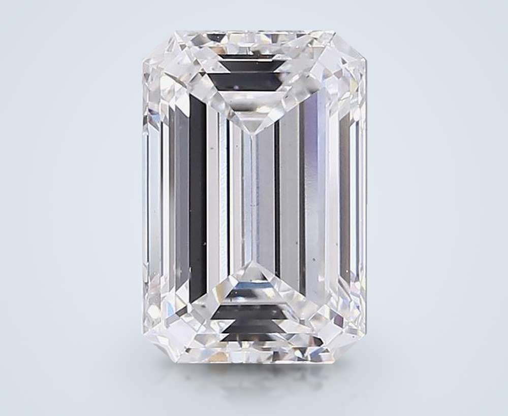 6.04ct E VS1 Rare Carat Ideal Cut Emerald Lab Grown Diamond