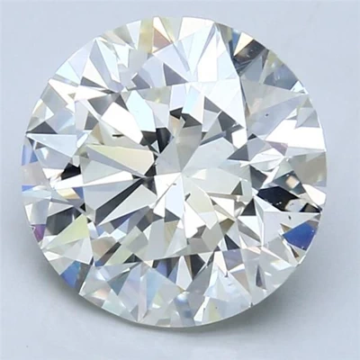 4.01ct J SI1 Rare Carat Ideal Cut Round Diamond