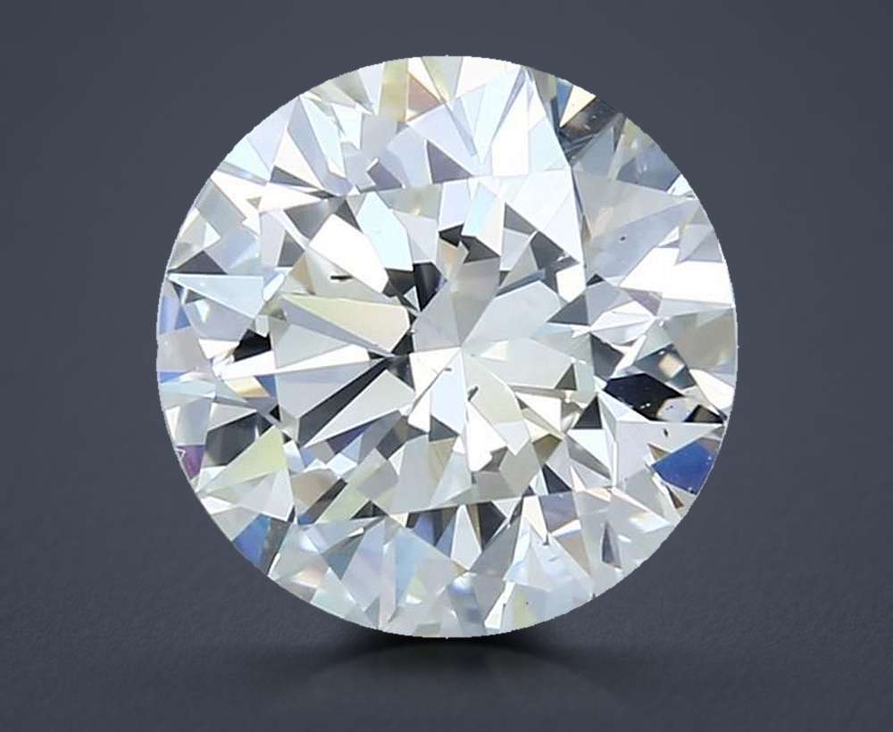4.01ct J SI1 Rare Carat Ideal Cut Round Diamond