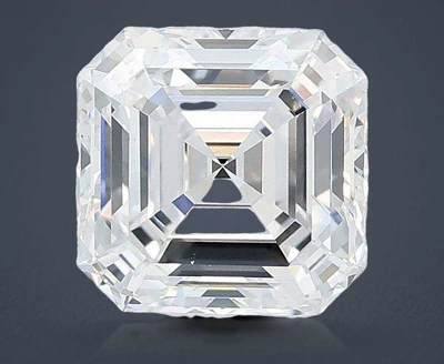 3.09ct D VS1 Rare Carat Ideal Cut Asscher Lab Grown Diamond