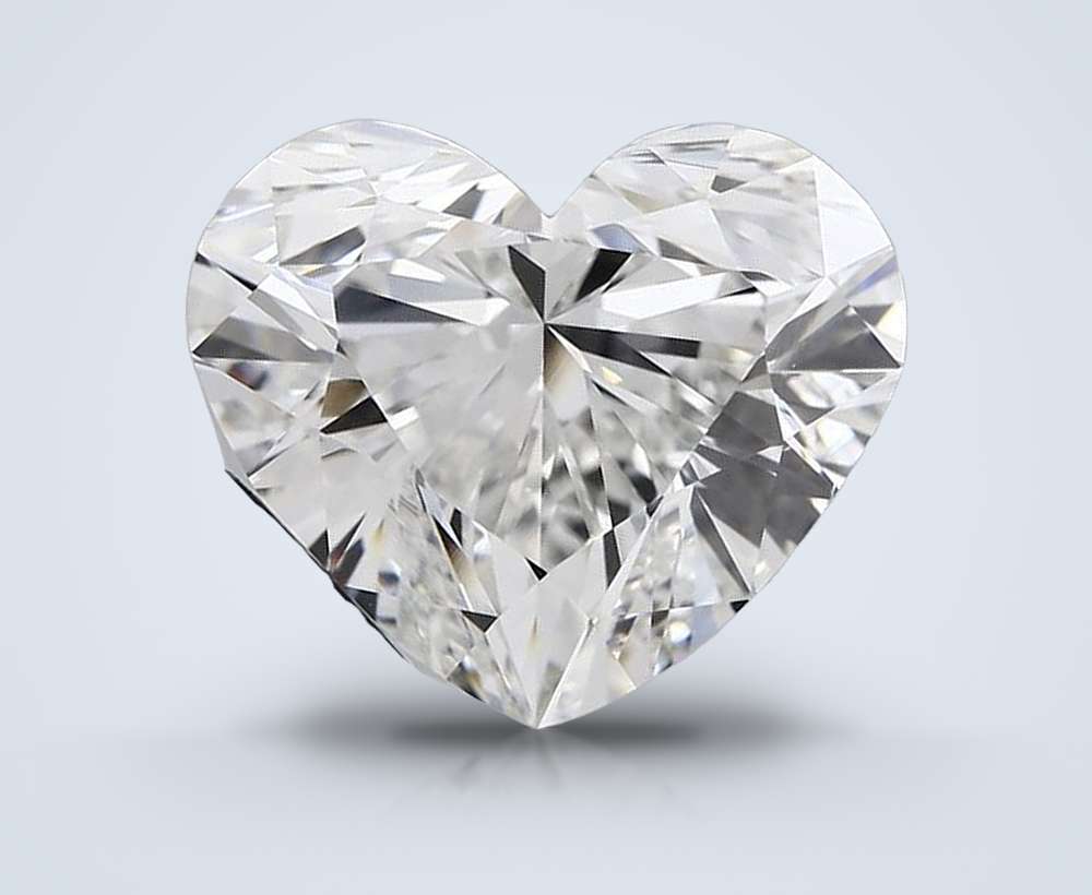 7.03ct F VVS2 Rare Carat Ideal Cut Heart Lab Grown Diamond