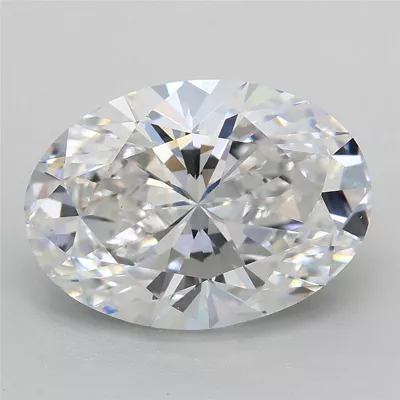 3.02ct D VS1 Rare Carat Ideal Cut Oval Lab Grown Diamond