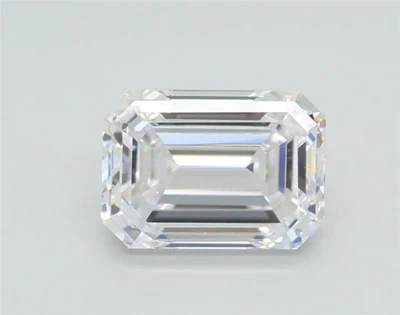 1.27ct D VVS2 Rare Carat Ideal Cut Emerald Lab Grown Diamond