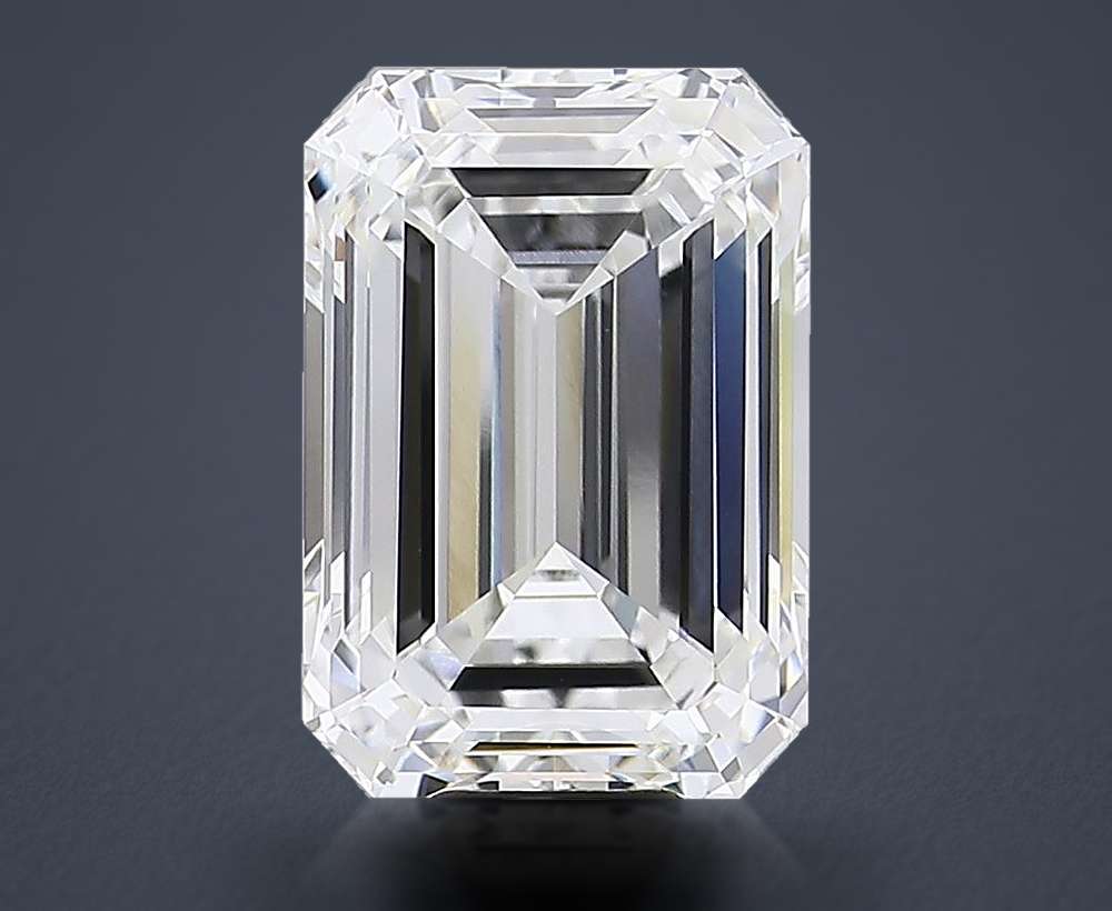 15.05ct F VVS2 Rare Carat Ideal Cut Emerald Lab Grown Diamond