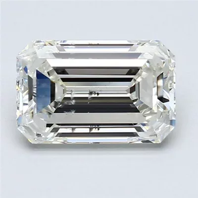 2.76ct I SI2 Rare Carat Ideal Cut Emerald Diamond