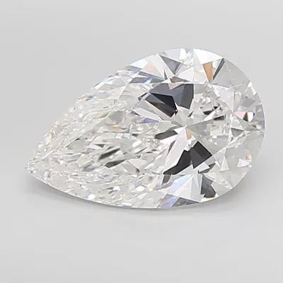 6.54ct E VVS2 Rare Carat Ideal Cut Pear Lab Grown Diamond
