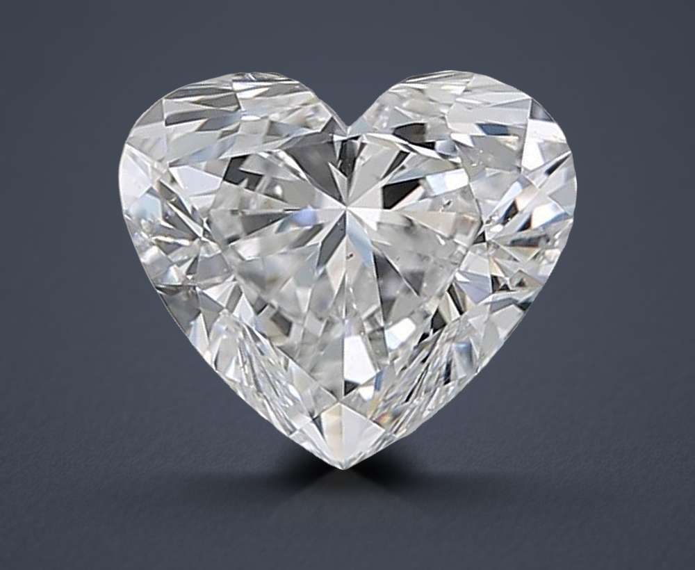 1.01ct F SI1 Rare Carat Ideal Cut Heart Diamond