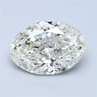 5.21ct J SI2 Rare Carat Ideal Cut Oval Diamond