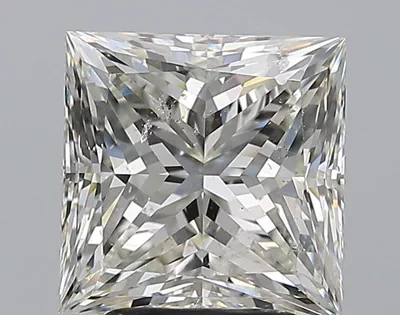 3.01ct J SI2 Rare Carat Ideal Cut Princess Diamond