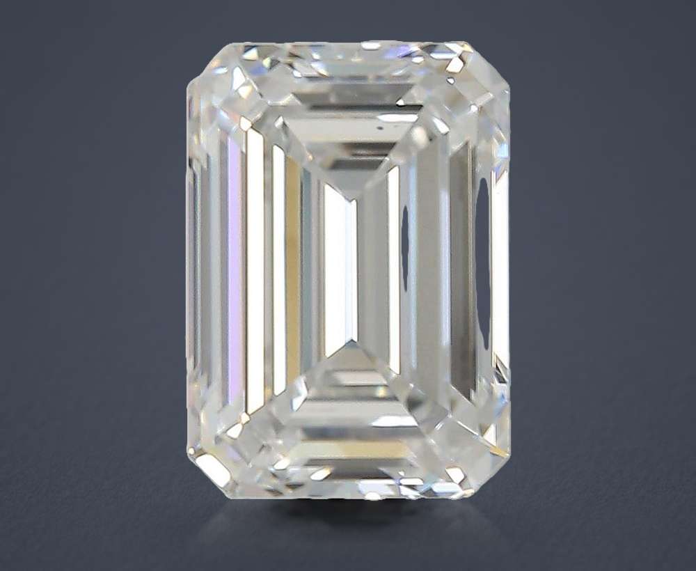 4.05ct E VS1 Rare Carat Ideal Cut Emerald Lab Grown Diamond