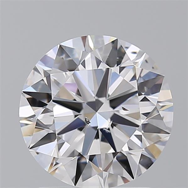 2.01ct D SI2 Rare Carat Ideal Cut Round Diamond