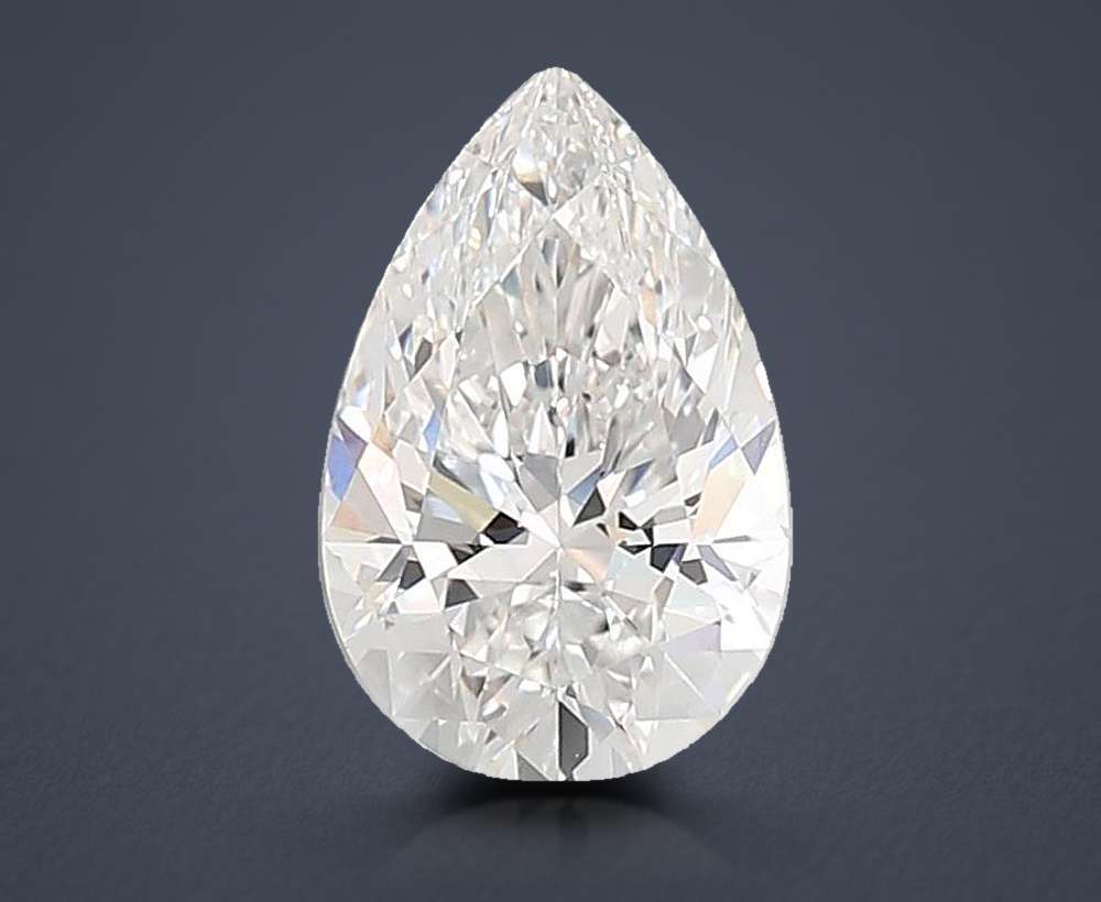 4.09ct F VVS2 Rare Carat Ideal Cut Pear Lab Grown Diamond