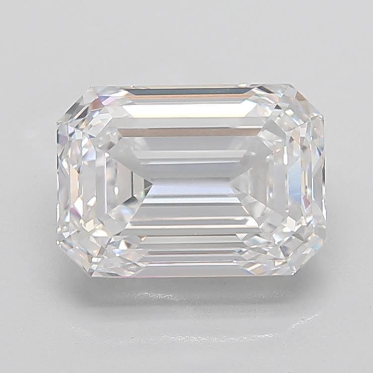 6.55ct D VVS2 Very Good Cut Emerald Lab Grown Diamond