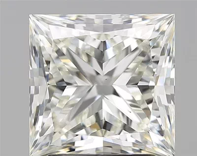 3.01ct K VS2 Rare Carat Ideal Cut Princess Diamond