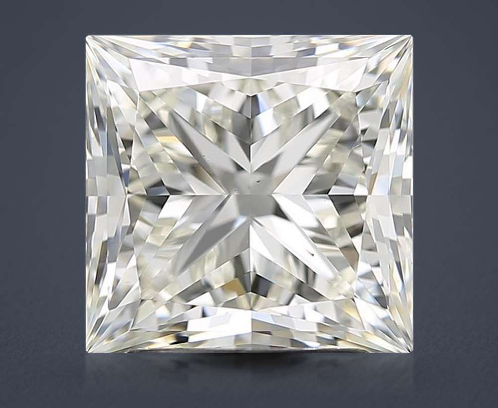 3.01ct K VS2 Rare Carat Ideal Cut Princess Diamond