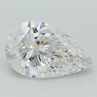 1.56ct E VVS2 Rare Carat Ideal Cut Pear Lab Grown Diamond