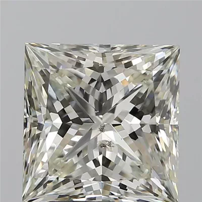 3.04ct I SI2 Rare Carat Ideal Cut Princess Diamond