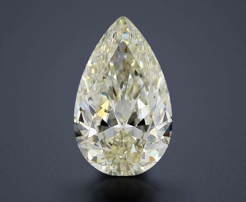5.09ct K VS1 Rare Carat Ideal Cut Pear Diamond