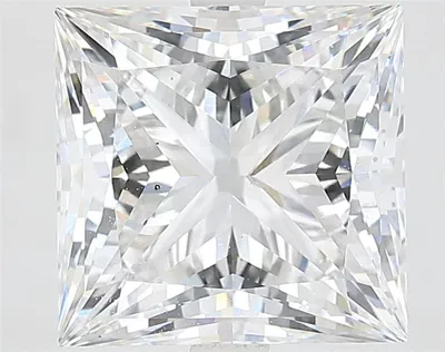 5.54ct F VS2 Rare Carat Ideal Cut Princess Lab Grown Diamond