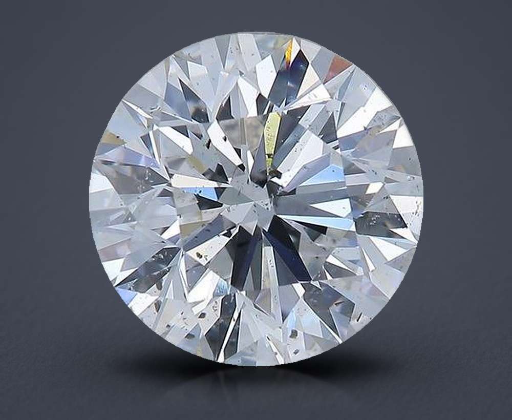 2.85ct G SI2 Rare Carat Ideal Cut Round Diamond