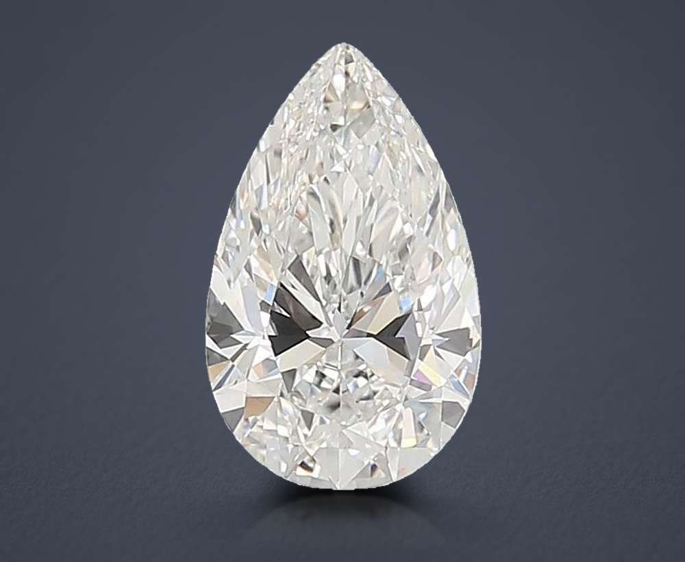 5.03ct F VVS2 Rare Carat Ideal Cut Pear Lab Grown Diamond