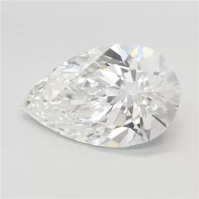 4.03ct E VVS2 Rare Carat Ideal Cut Pear Lab Grown Diamond
