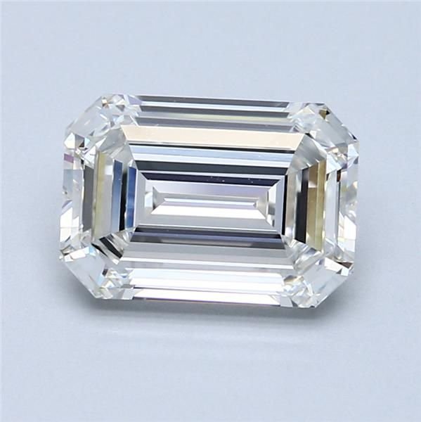 3.04ct G VVS2 Rare Carat Ideal Cut Emerald Diamond