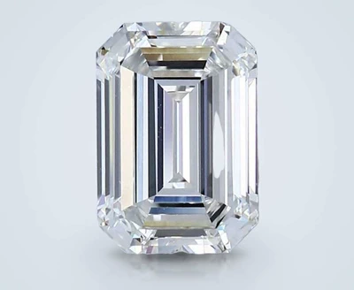 3.04ct G VVS2 Rare Carat Ideal Cut Emerald Diamond