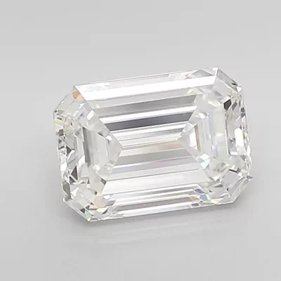 3.03ct G VVS2 Rare Carat Ideal Cut Emerald Lab Grown Diamond